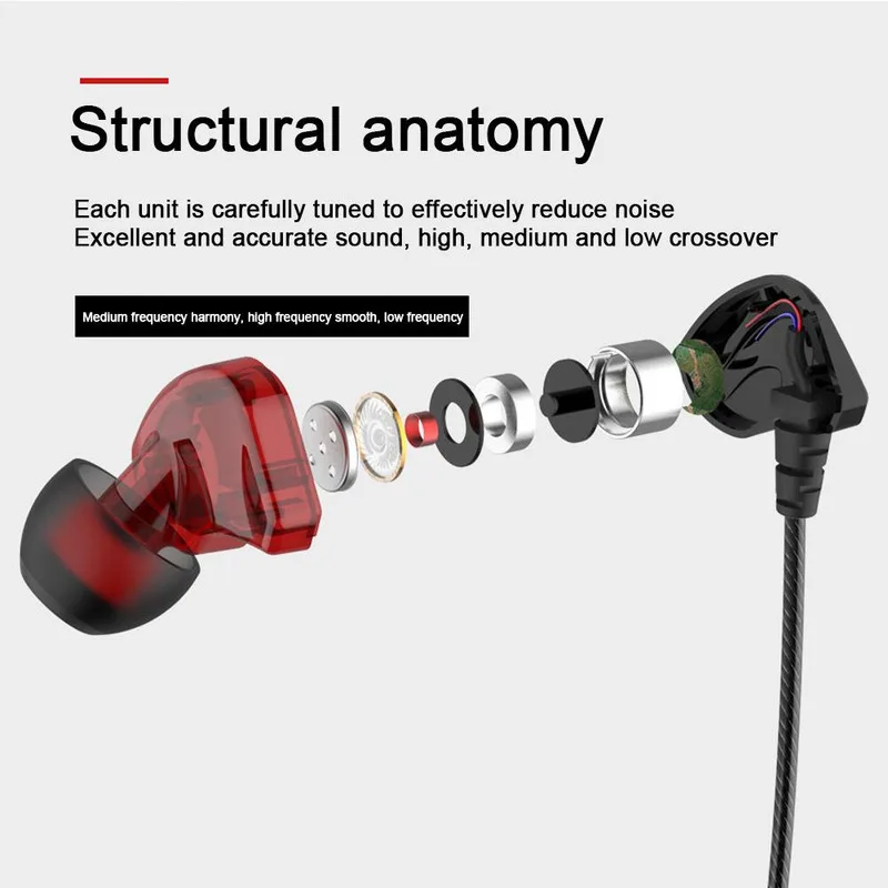 

Portable Metal Bass Wire Control 3.5mm Sports Gaming Headset Comfortable Ultra Lightweight Digital Noise Cancelling Earplugs