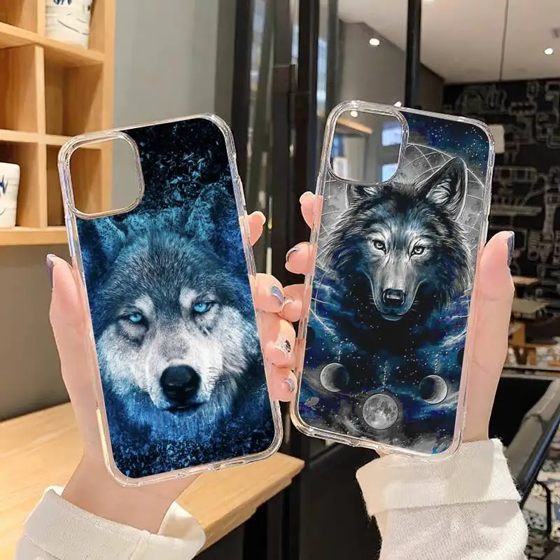 

Wolf animal ferocious cunning Phone Case Transparent soft For iphone 12 11 13 7 8 6 s plus x xs xr pro max mini