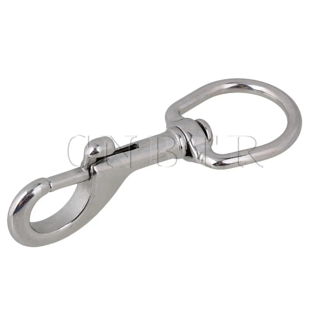 CNBTR 5 шт. 304 нержавеющая сталь карабин круглый глаз брелок зажим 115 мм