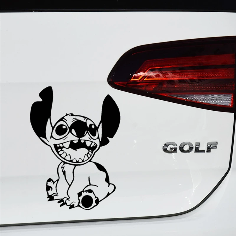 

Stitch Cartoon Lovely Funny Car Stickers Decoration Creative Decals Trunk Windshield Auto Tuning Styling Vinyls19x14cm