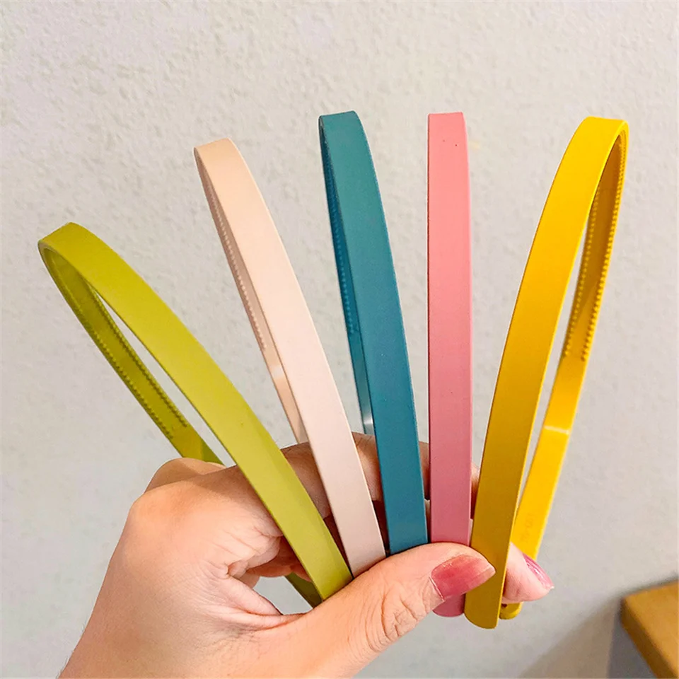 

5 PCS/Set Colorful Elastic Plastic Yoga Sports Hair Band Hoops Women Headwear Wraps Headbands for Fitness Face Wash Makeup