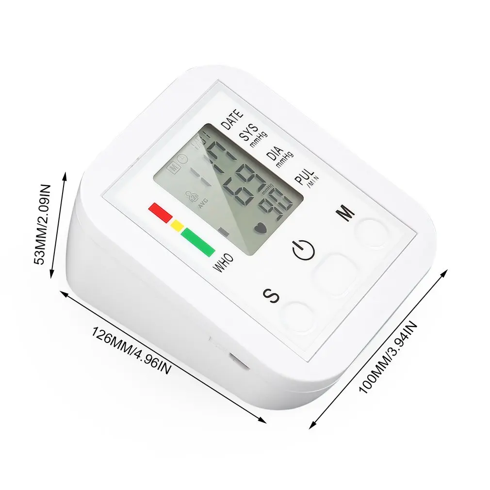 Automatic Digital Arm Blood Pressure Monitor BP Sphygmomanometer Gauge Meter Tonometer for Measuring Arterial | Безопасность и