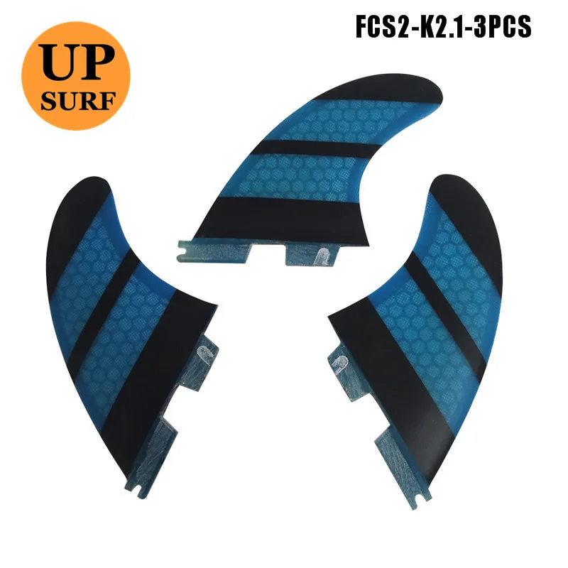 10 FCS II-K2.1Fins трехсекционный сотовый FCS2 плавник синий/оранжевый/серый/красный/зеленый Quilhas Surf Fin - Цвет: 10