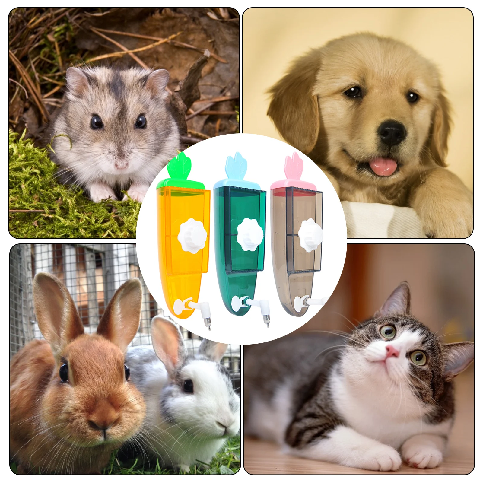 

Pet Fountain Rabbit Drinker Water Bottle Dispenser Feeder Hanging Pet Dog Guinea Pig Squirrel Rabbit Drinking Head Pipe Fountain