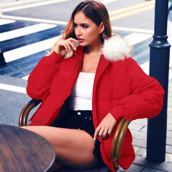 2019 осенне зимние модели однотонное хлопковое пальто на молнии со съемным меховым