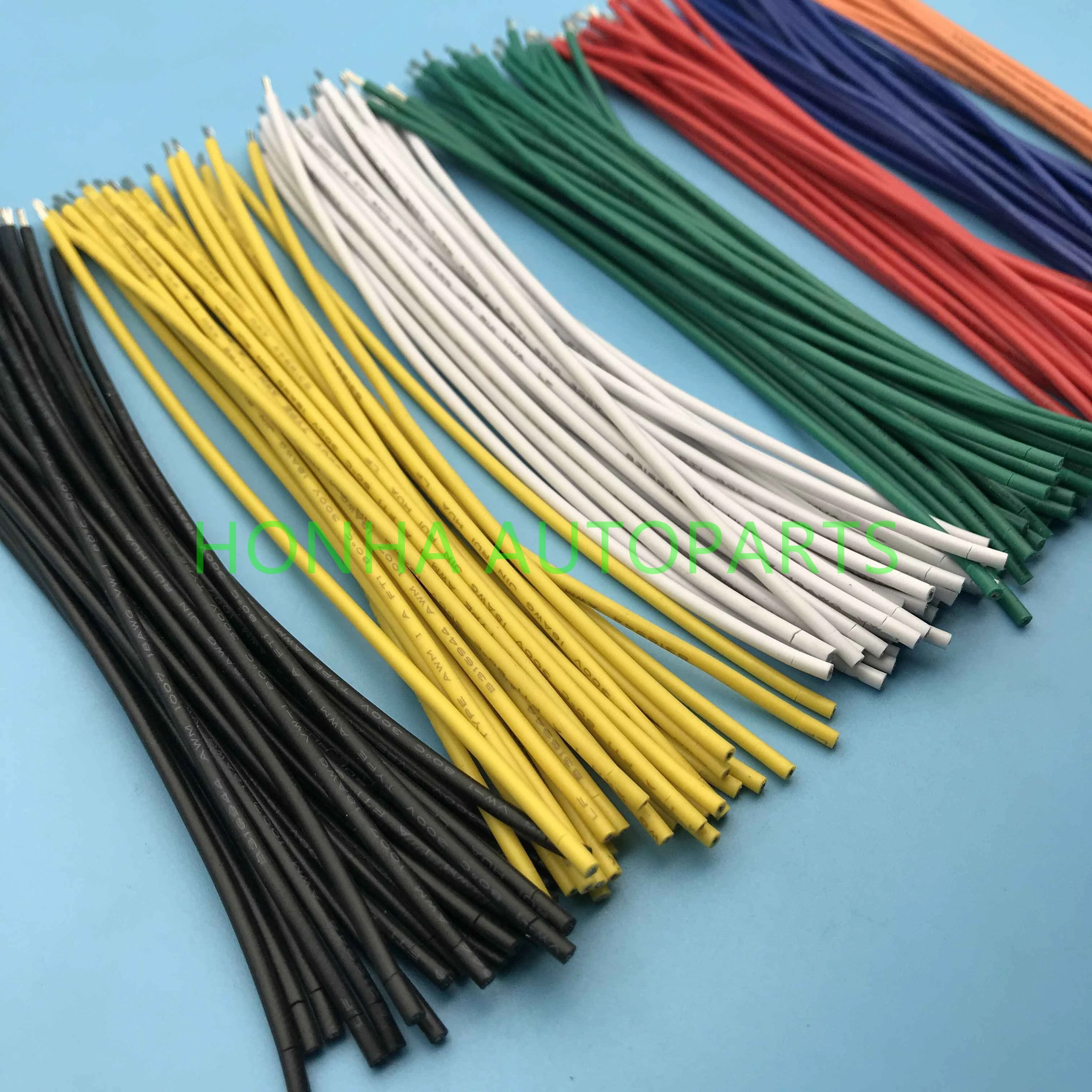 50 шт. UL1007 провод 80 ° 18AWG 15 см ПВХ электронный медный 300 в черный желтый белый