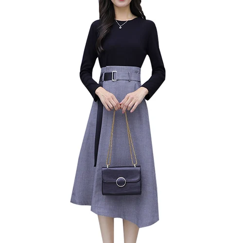 

Fashion 2019 New Loose 2 Pcs Set Casual Korean Vintage Women Clothes High Waist Plus Size Brief Women's Clothing