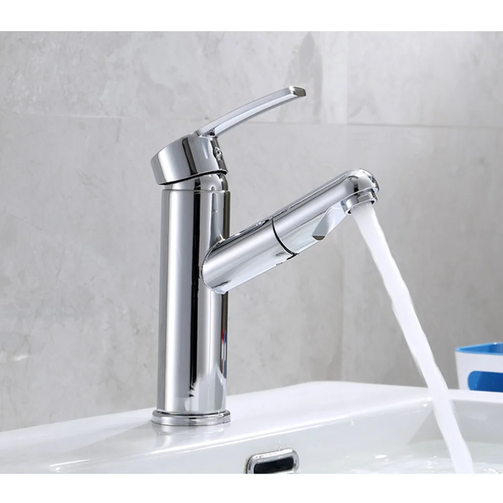 

Cold and Hot Single Hole Water Basin Sink Out Mixer Tap Swivel