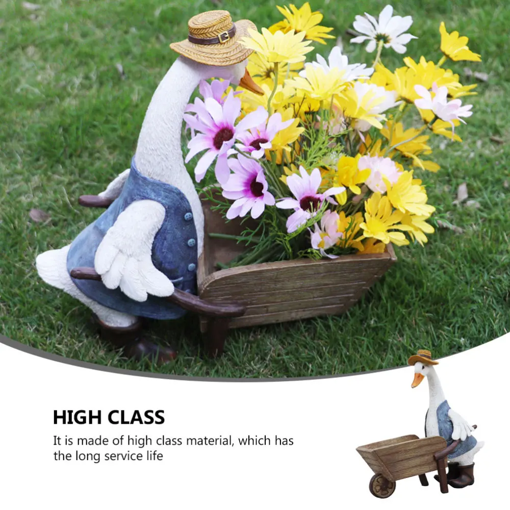 

1pc Exquisite Resin Flowerpot Decorative Duck Shaped Succulent Container