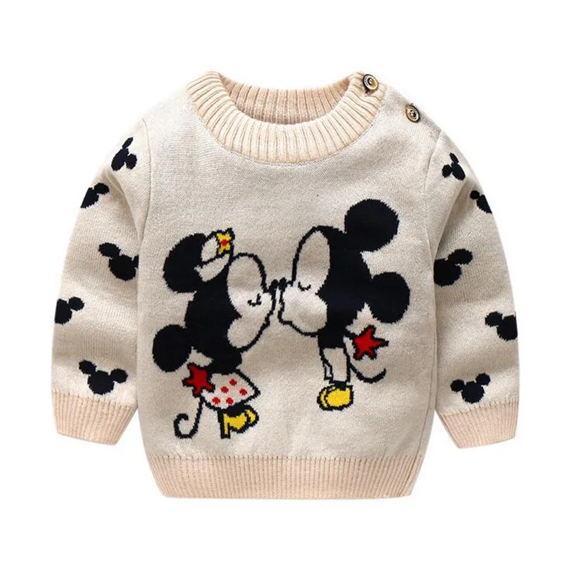 BibiCola Autumn Baby Girls Sweater Cartoon Kids Sweaters Spring Cotton Infant Boys Toddler Knit Clothes |