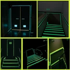 Цвет светящаяся лента самоклеящаяся светящиеся Безопасность аварийного логотип в темное время суток наклейки для сцены декоративные Предупреждение домашний декор вечерние поставки