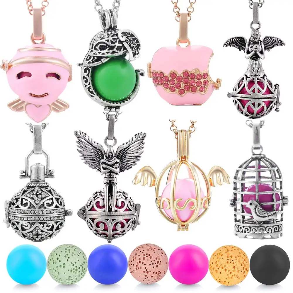 

Vocheng 8 designs for Mexico Chime Music Ball Locket Necklace Vintage Pregnancy Necklace for Pregnant Women VA-088