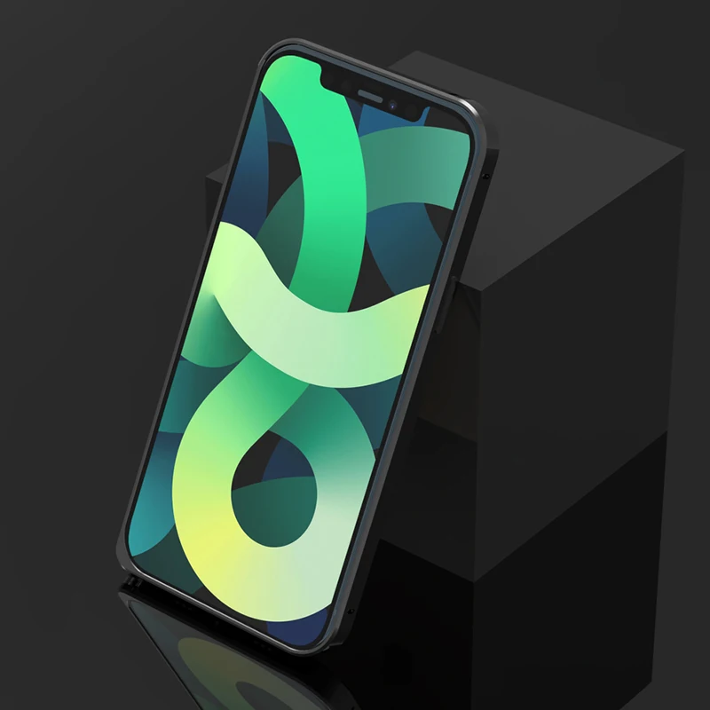 

For iPhone 11 Pro 12 Mini 12 Pro Bumper Case Aluminium Metal Frame Cover Shockproof Coque Phone Accessories