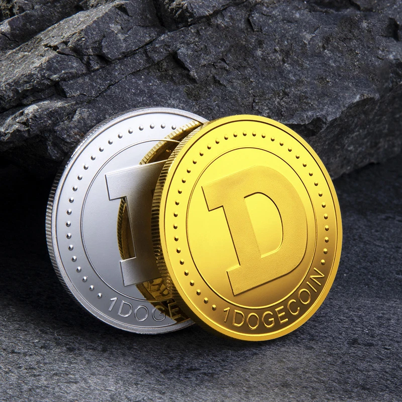 

1PC Beautiful WOW Gold Plated Dogecoin Commemorative Coins Cute Dog Pattern Dog Souvenir Collection Gifts