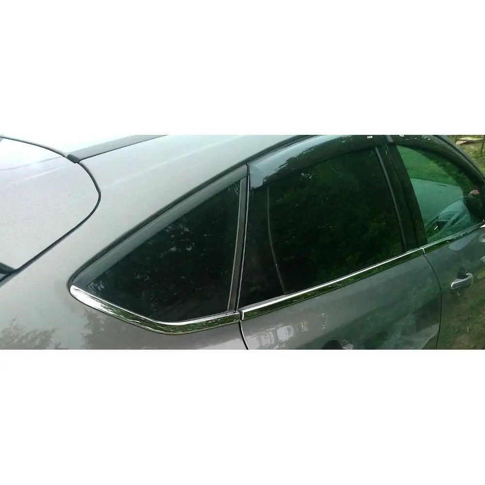 Chrome mouldings bottom Ford Focus 3 2011 2012 2013 2014 2015 2016 2017 2018 2019 strip door window moulding | Автомобили и