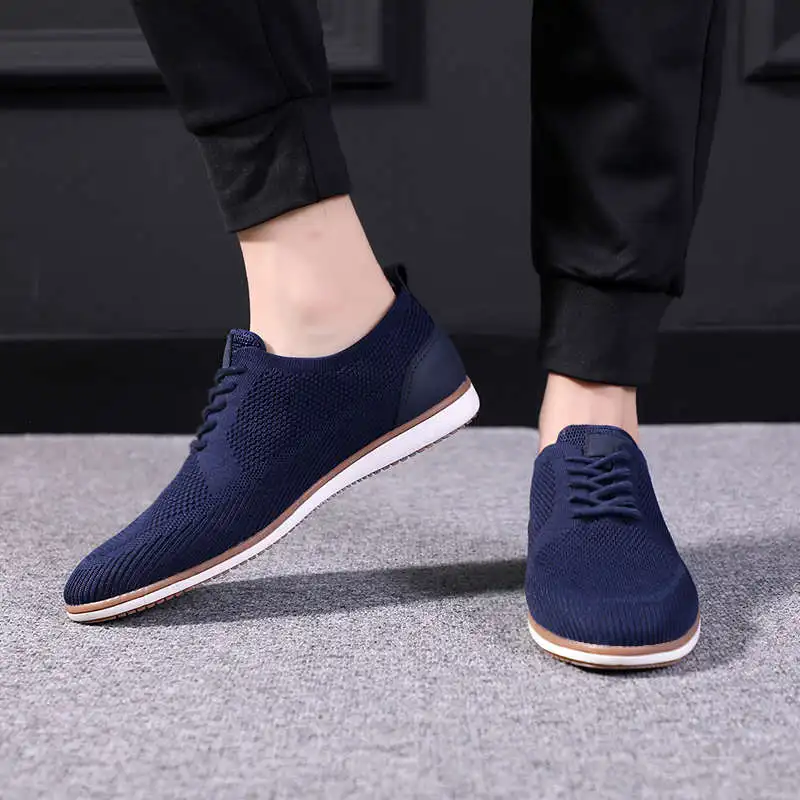 

Low Top Running Shoes Men Fly Weaving Men's Sneakers Air Mesh Breathable Sport Shoes Male Big Size Outdoor Sports Shoes Men 61D