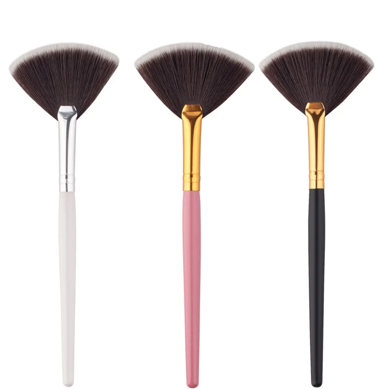 Профессиональная Кисть для макияжа лица в форме веера хайлайтер Косметическая