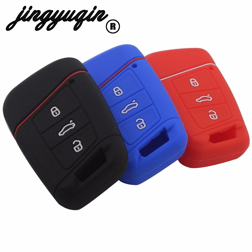 Jingyuqin 10p силиконовый чехол для ключа дистанционного управления Volkswagen VW Magotan Passat B8