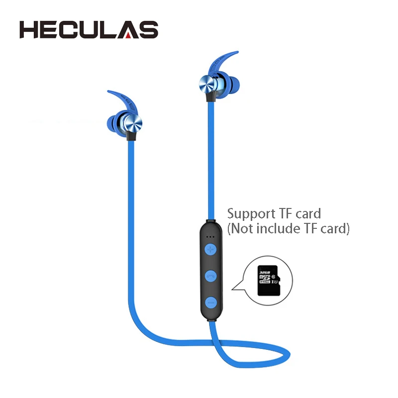 Heculas Bluetooth спортивные наушники Поддержка TF карты беспроводные стерео наушники магнитные наушники с микрофоном для телефона