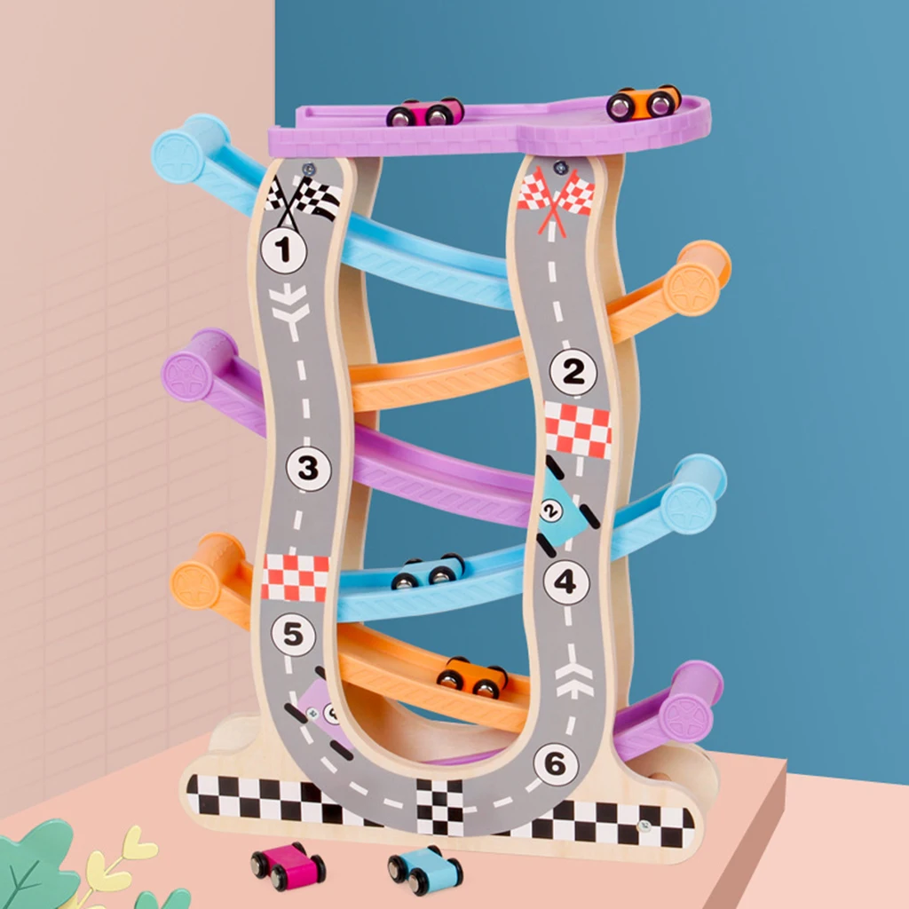

1 / Set Colorful Wooden Ramp Track Racing Car Development Vehicle J