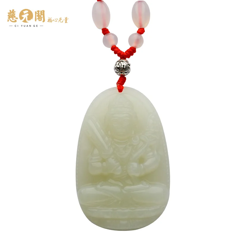 

Hetian Jade 12 Zodiac Guardian Pendant Void Tibetan Bodhisattva Year of Ox Year of Tiger Birth Buddha Jade Pendant