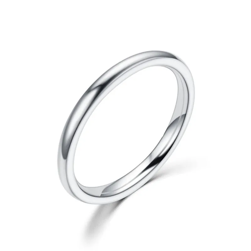 

Ring stainless steel ring 2020 new European and American Jewelry purple 2mm very thin women's tail ring stainless steel ring