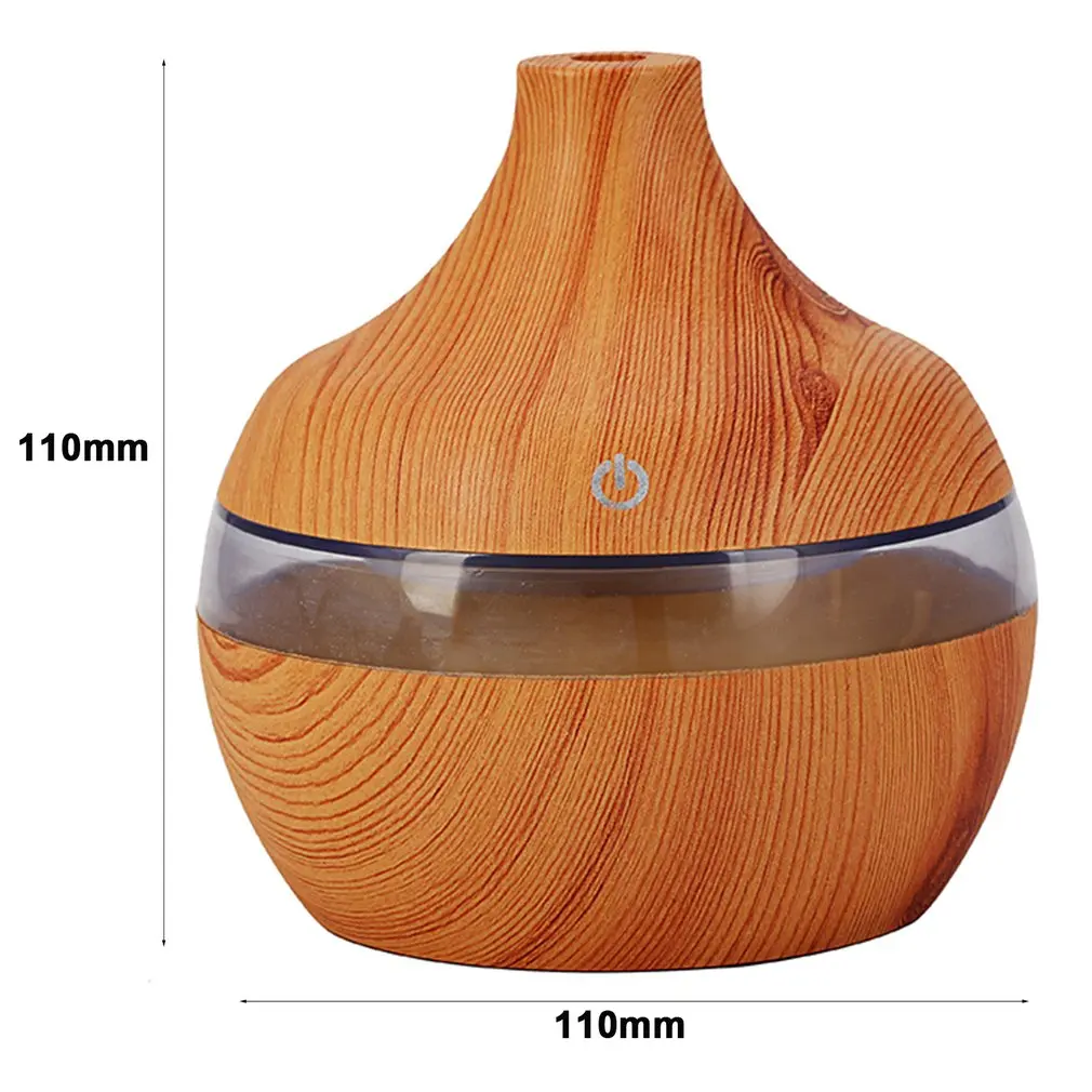 

Ultra Quiet Aromatherapy Essential Oil Diffuser 300ml Wood-grain Cool Mist Humidifier With Colorful LED Light 7Colors Changing