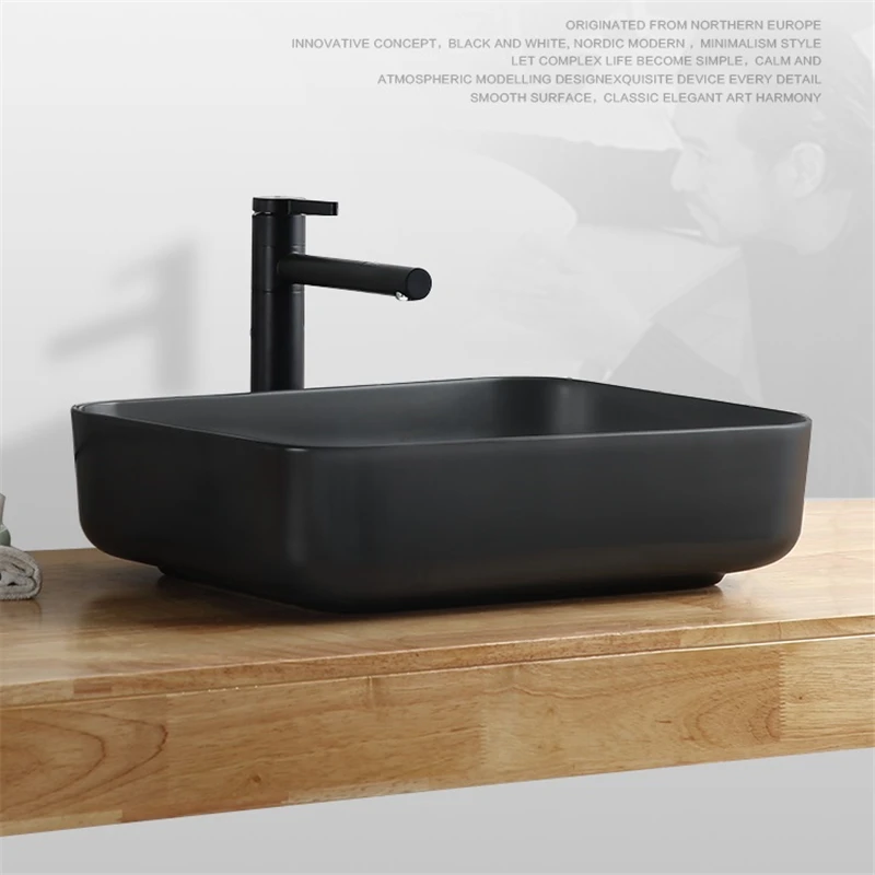 

Banyo Waschtisch Salle Bain Wastafel Black Da Appoggio Bagno De Mano Pia Para Bathroom Sink Lavabo Cuba Banheiro Wash Basin