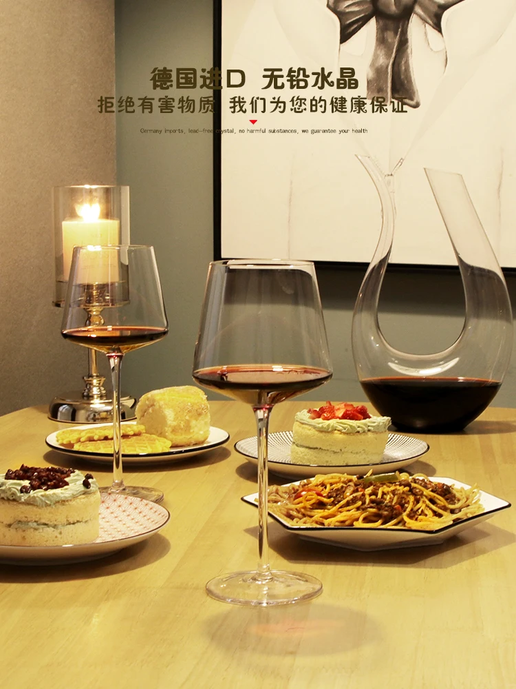 

Goblet Clear Wine Glass Creativity Crystal Glass Luxury White Wine Glass Decanter Set Dispensador Cervezav Bar Sets DI50JJ
