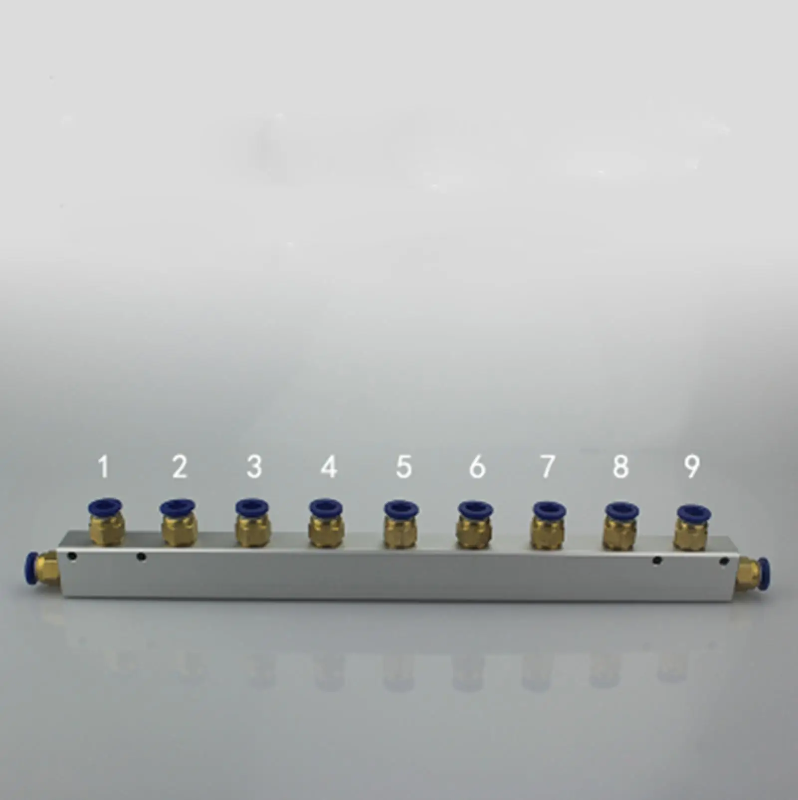 Пневматический разветвитель пневматического коллекторного блока Pushfit, 8 мм, 2/3/4/5/6/7/8/9/10, 20x25 мм с соединителями