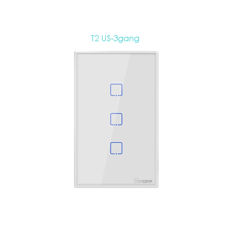 Умный настенный светильник Itead Sonoff T2 US 1/2/3 gang переключатель с гранью