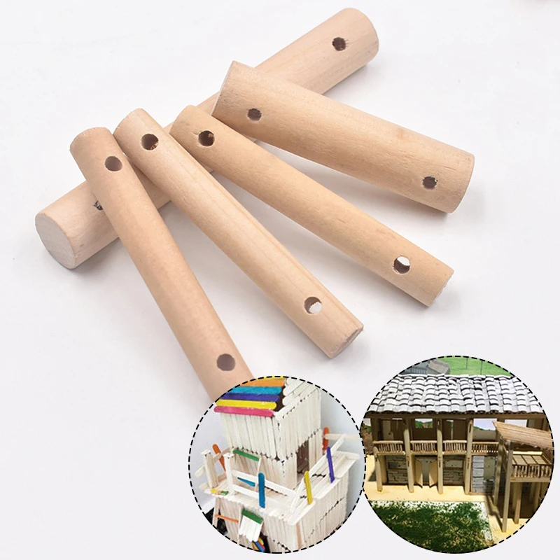 Круглые деревянные стержни 5 шт. Счетные палочки премиум деревянный дюбель для