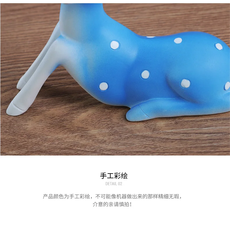 

Cute Resin Deer Ornaments Nordic Modern Animals Gift Creative Children's Room Art Ornaments Decoracao Home Decor Crafts DA60BJ