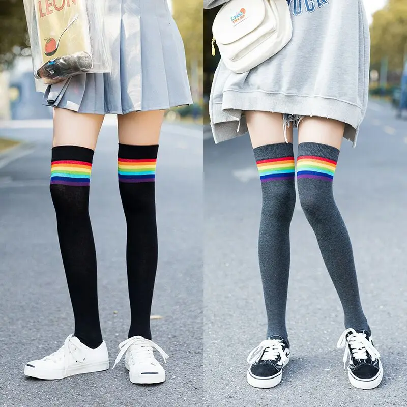 

Sexy socks striped long socks women stockings warm thigh high stockings ladies girls new fashion striped knee socks women