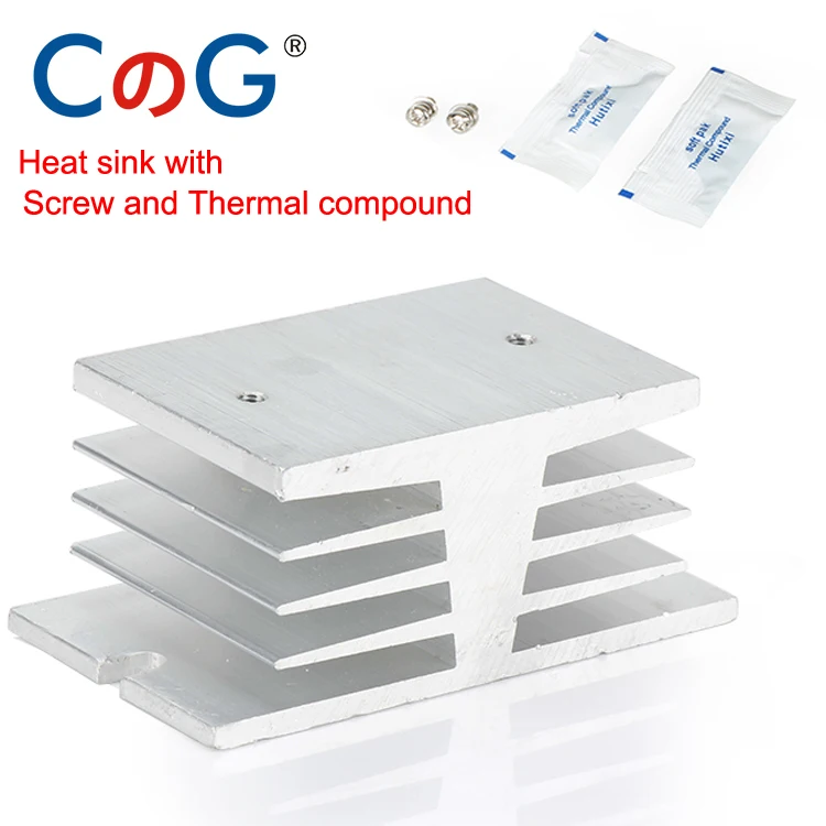 Heat Sink CG SSR-120DA 150DA Однофазный DC контроль AC теплоотвод 24-480VAC до 3-32VDC 120A 150A DA твердотельное реле - Габаритные размеры: Heat Sink