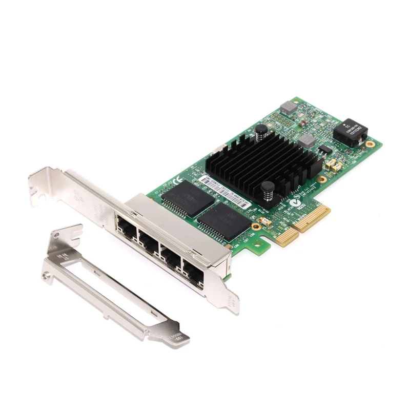 Гигабитный сетевой карты I350 T4 E1G44HT для 82580 PCI Express адаптер переменного тока 10/100/1000