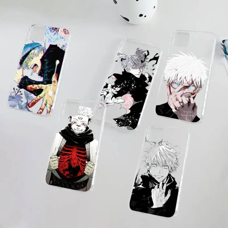 

Anime Cartoon Jujutsu Kaisen Phone Case Clear Transparent for iPhone 11 12 13 mini pro XS MAX 8 7 6 6S Plus X 5S SE XR 2020