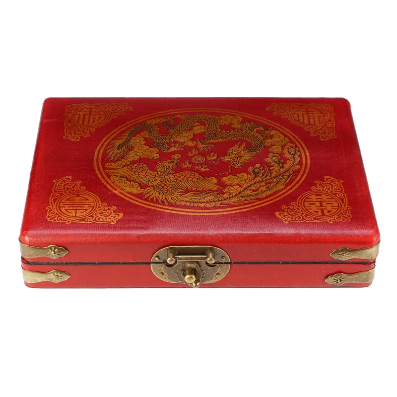 

144 Tiles Mah-Jong Set Funny Chinese Traditional Mahjong Card Games Stress Relief Toys Portable with Box for Party Family
