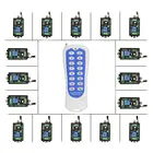 Беспроводной пульт дистанционного управления DC9 в 12 В 24 В, 1 переключатель, 16 групп контроля доступа, электрический замок, звуковой сигнал, лампа, Электрический дверной контроллер