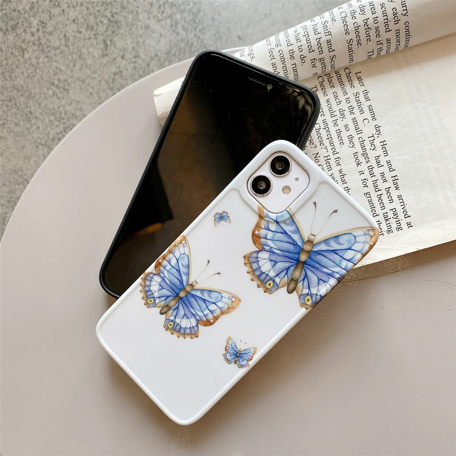 

For iPhone 12 Pro Case Butterfly Chic Silicone Cute Phone Back Cover for iPhone XR 7 8 Plus XS MAX 11 Pro Max SE 2020 X Cases