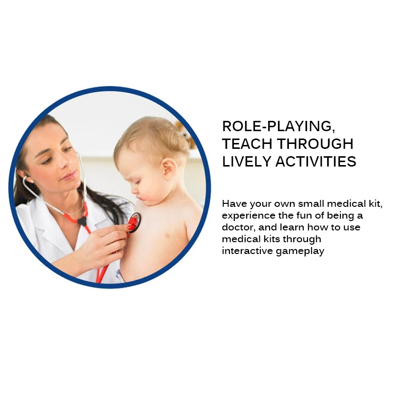 

Stethoscope Doctor Toy Learning Stimulation Pretend Play Cosplay Doctor Nurses Box Education Baby Funny Home Blood Pressure Toy