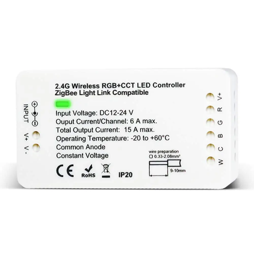 Smart Zigbee RGBCCT Strip Controller Compatible with Hue Bridge Echo Plus Alexa and Lightify Hub APP Voice JK403 | Лампы и освещение