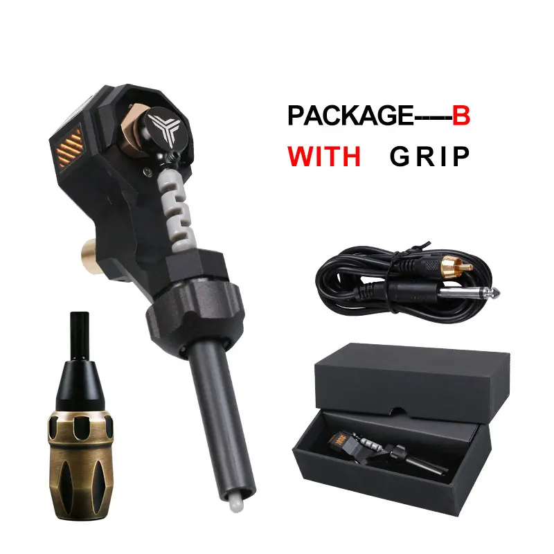 Профессиональная Ротационная Машина для татуировки, экстремальная серия, Япония, моторный лайнер, шейдер, RCA шнур, принадлежности для татуировки - Цвет: Machine with Grip