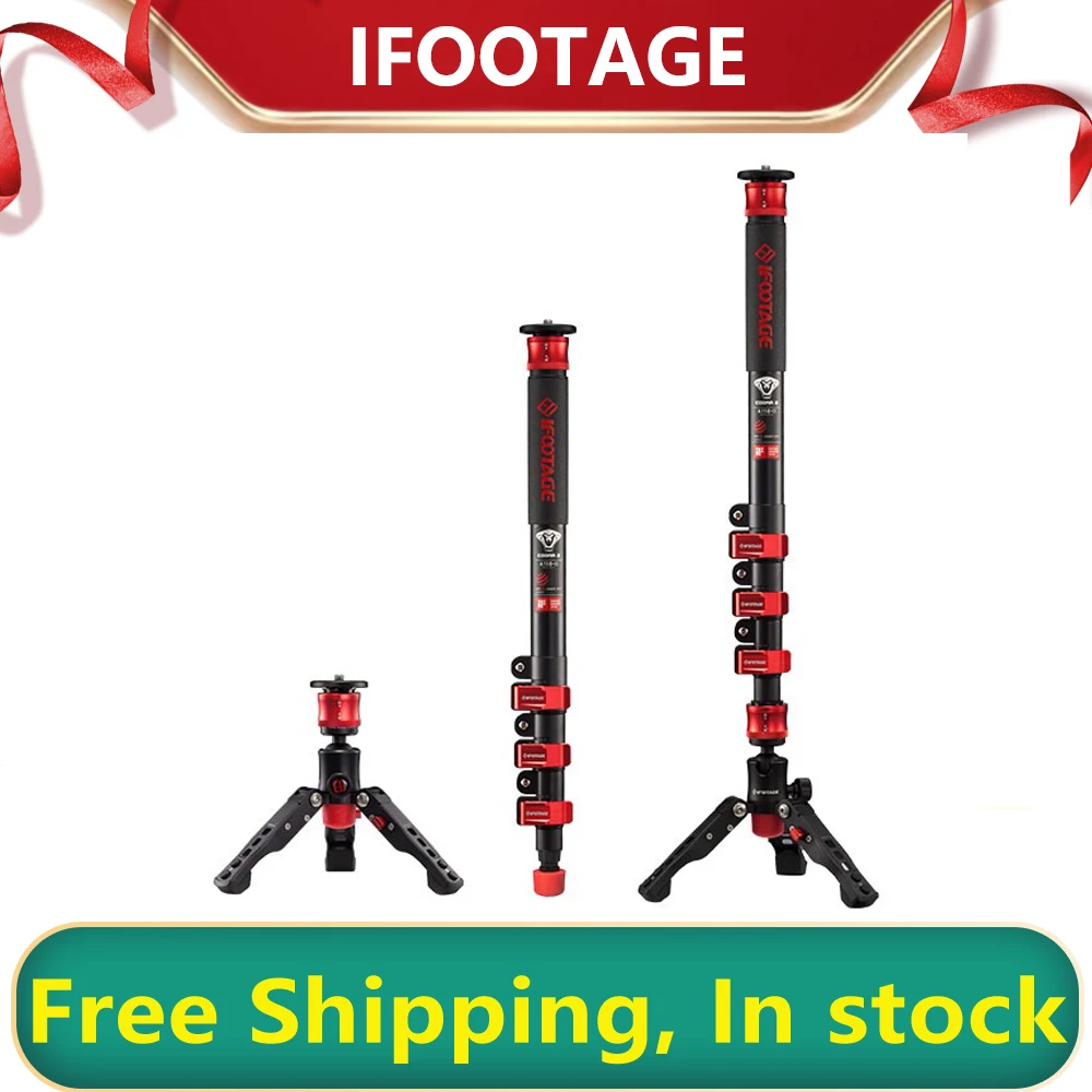 Профессиональный легкий прочный портативный монопод для DSLR-камеры IFOOTAGE COBRA 2 STRIKE