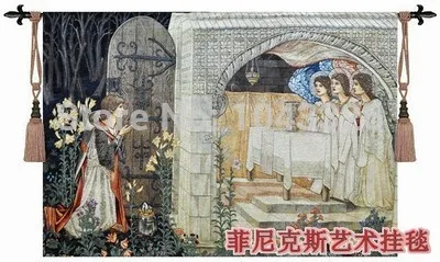 

140*100CM BELGIUM WALL HANGINGS HOME DECORATION MEDIEVAL HOLY GRAIL SERIES-MISSION ACCOMPLISHED TAPESTRY PT-5