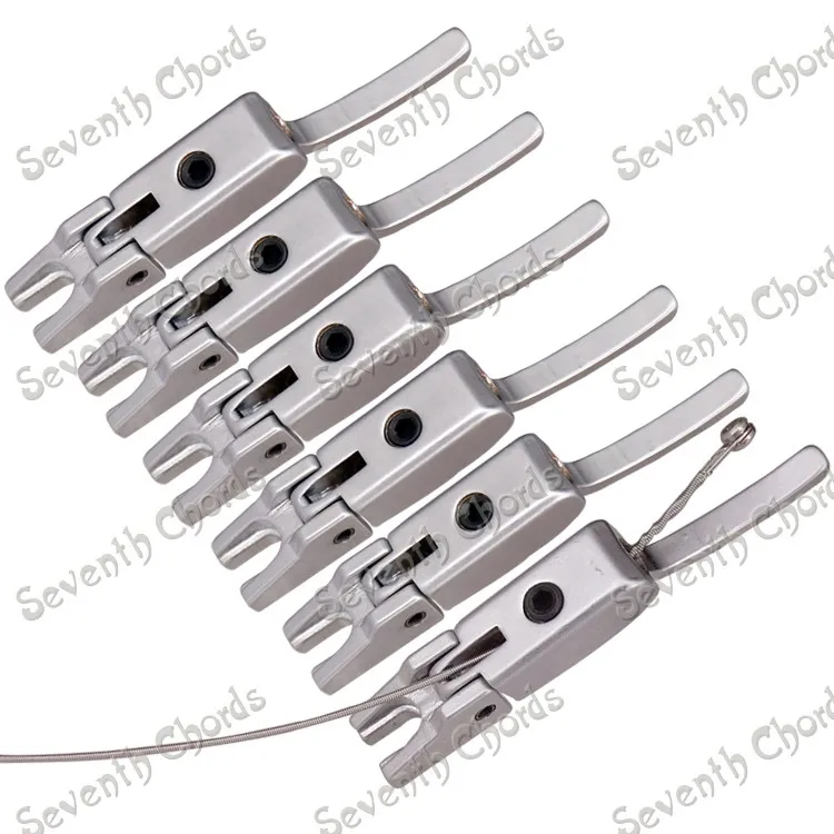 6 pcs 2 farben elektrische gitarre double locking systyem tremolo brücke gesperrt string sattelsaiten durch sattel free global shipping