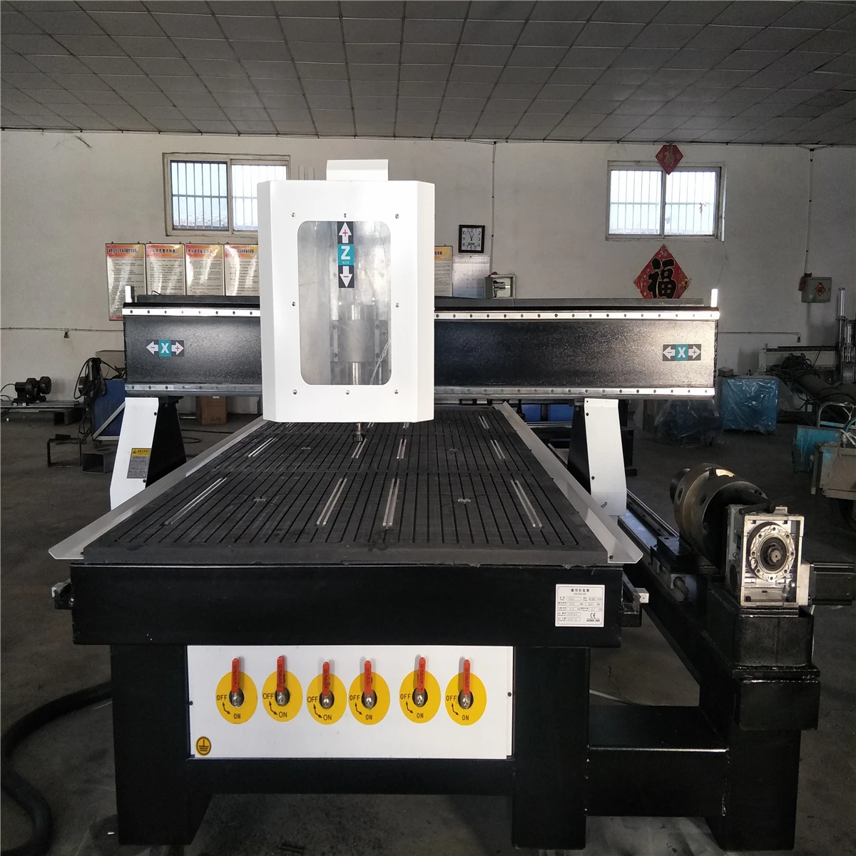 Деревянный роутер 3d cnc с боковым вращением 1325 4 осевой деревообрабатывающий
