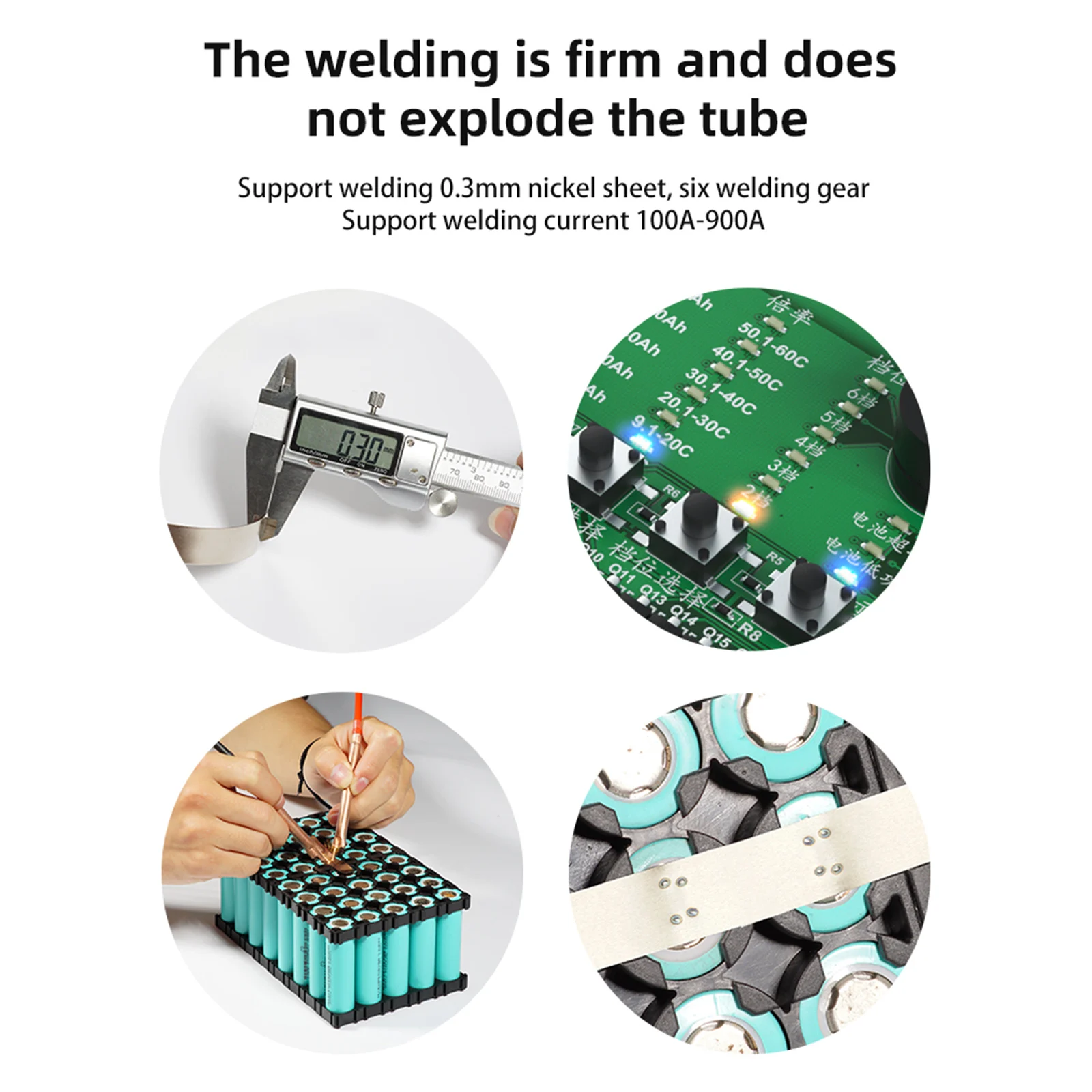 

Handheld Spot Welding PCB Circuit Board Full Set Welding Current 100A-900A