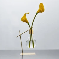 glass minimalist vase hydroponics transparent mini white vase plant bathroom accessories arredamento casa home decor el50va