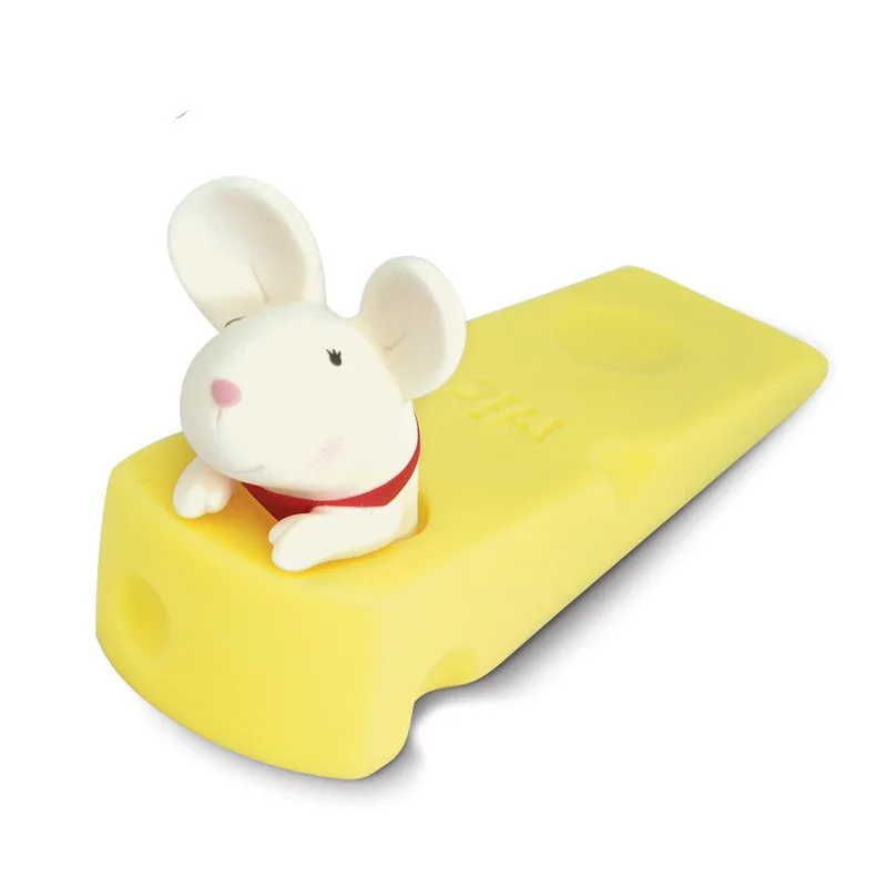 

1PC PVC Safety Anime Figures Toys Cartoon Mouse Door Stopper for Baby Home Decoration Mouse for Children Kids panel divider